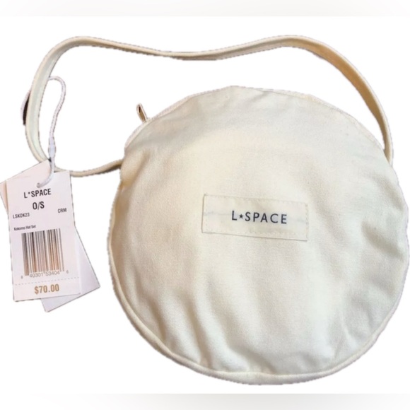 NWT L*SPACE Kimono Hat / Bag Set - Wide Brim Sun Hat - Cream - Picture 4 of 5